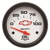 2-5/8" OIL PRESSURE, 0-100 PSI, GM WHITE